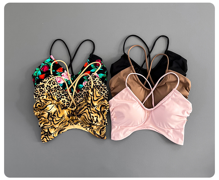 Aquatic Sports Bra - Women Cross Back Padded Sports Bra