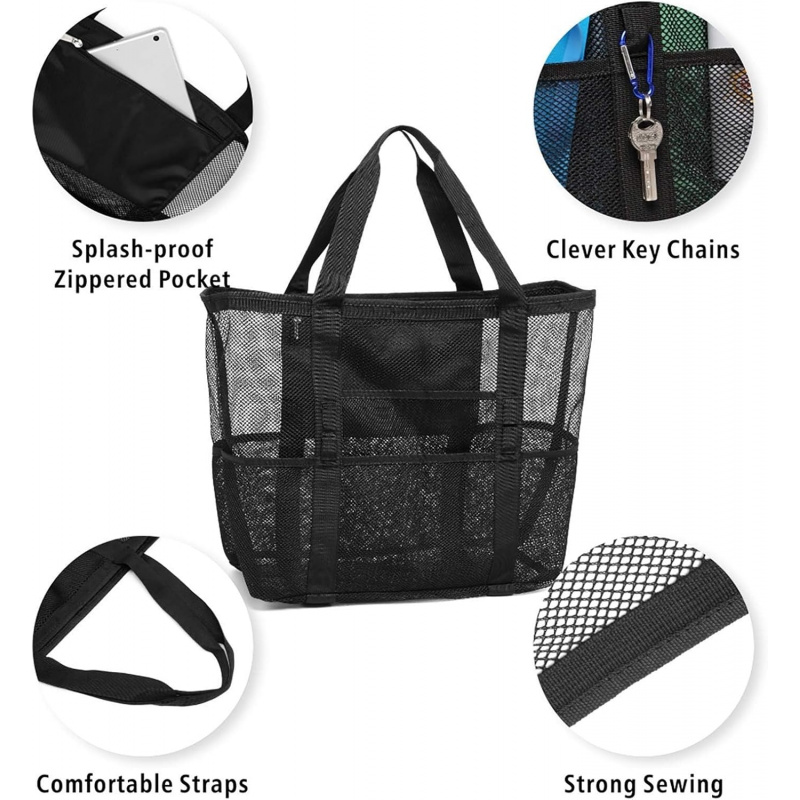 Oversized Mesh Beach Bag With  - đánh giá và giá Dry Bag Roll Top